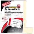 Blanks/USA® 3 1/2 x 2 65 lbs. Micro-Perforated Timberline Business Card, Ivory, 500/Pack