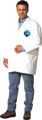 Dupont® Tyvek Lab Coat, White, Medium, 30/Case (251TY212SM)
