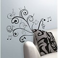 RoomMates® Music Note Scroll Peel and Stick Wall Decal, Black/Silver