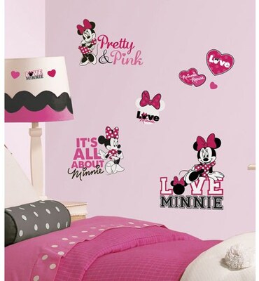 RoomMates® Minnie Loves Pink Peel and Stick Wall Decal