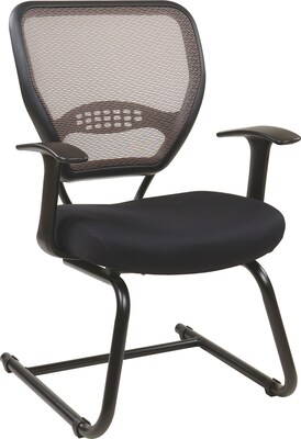 Space Seating® Space Professional Latte Mesh AirGrid Back Visitors Chair, Black