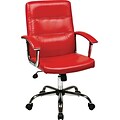 AveSix Malta Faux Leather Computer and Desk Chair, Red (MAL26-RD)