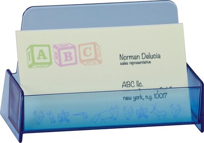 Officemate® Blue Glacier Desk Accessories; Business Card Holder