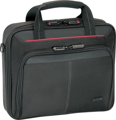 Targus Laptop Briefcase, Red Accents/Black Polyester (CN31US)