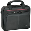 Targus Laptop Briefcase, Red Accents/Black Polyester (CN31US)