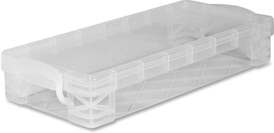 Advantus Super Stacker Stackable Pencil Box - Plastic - Clear