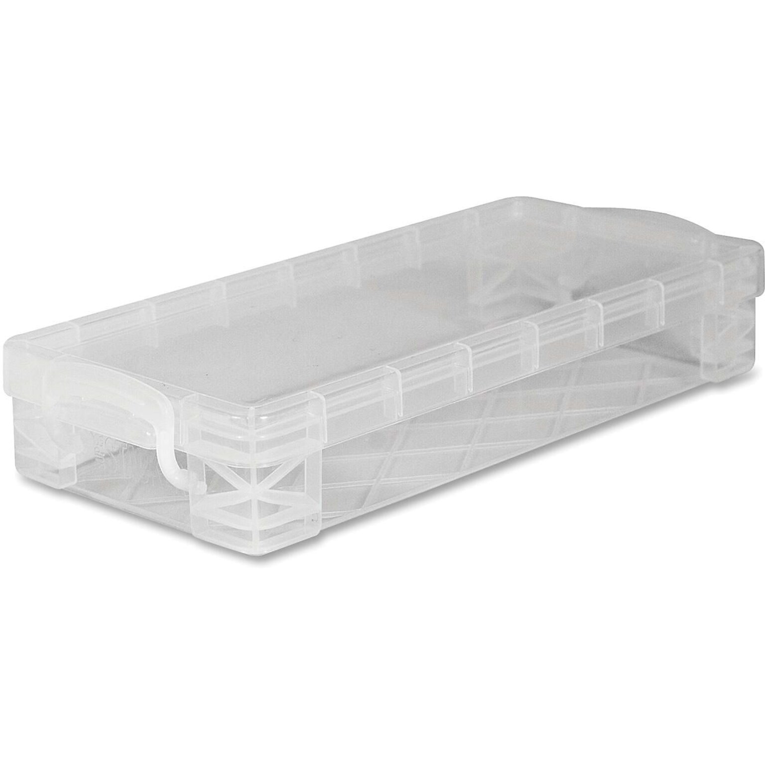 Advantus Super Stacker Stackable Pencil Box - Plastic - Clear