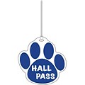 Blue Paw Hall Pass, 4 x 4