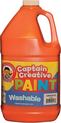 Captain Creative Washable Paint™, Orange, Gallon (CCR9050G)