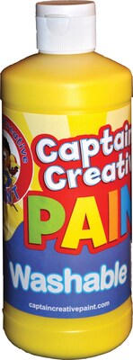 Captain Creative Washable Paint™, Yellow, 16 oz.