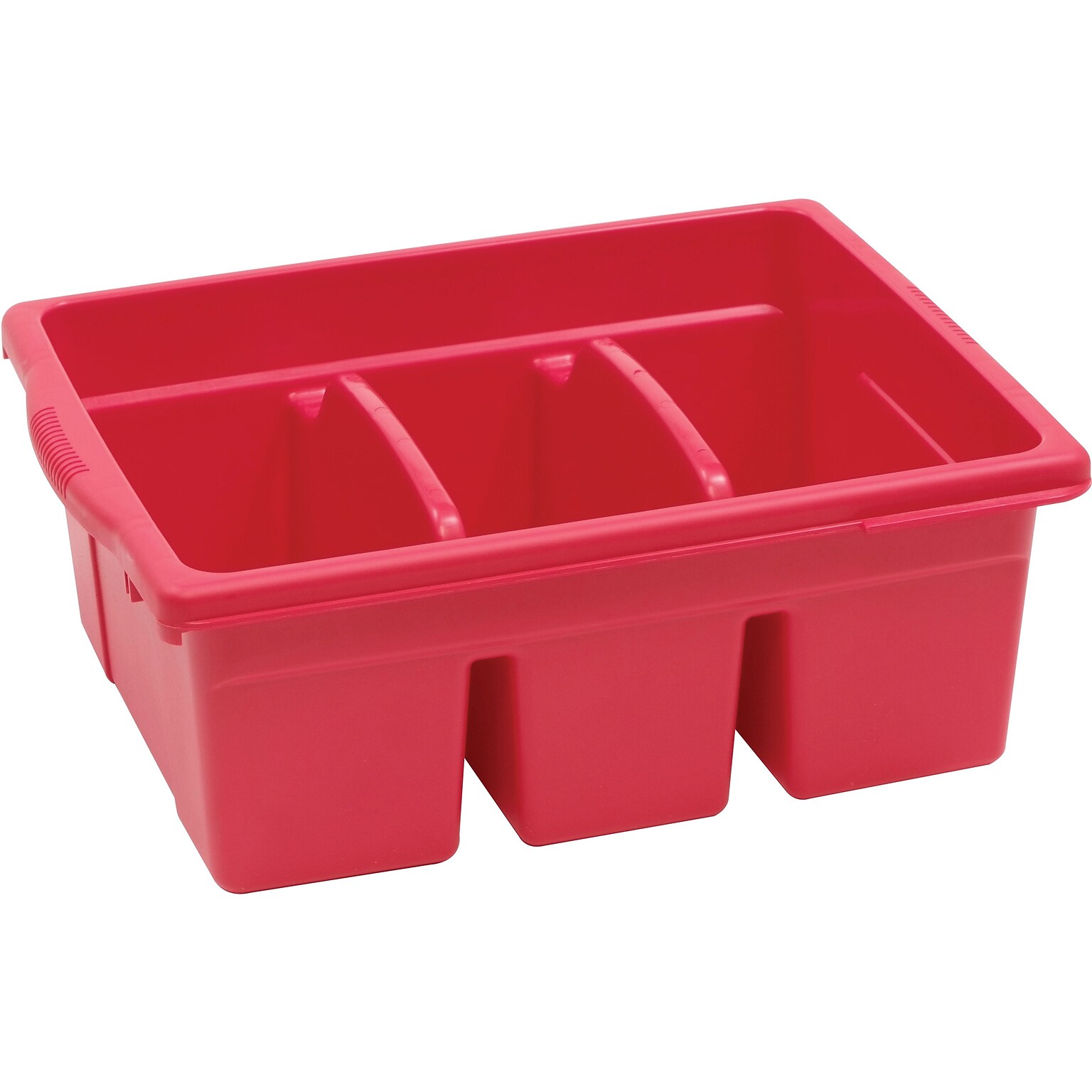 Copernicus Educational Products Leveled Reading Large Divided Book Tubs, Red (CEPCC4069R)