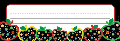 Dots on Black Apples Name Plates