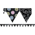 Creative Teaching Press BW Collection CTP7145 35 x 2.75 Pennant Borders, Black/White