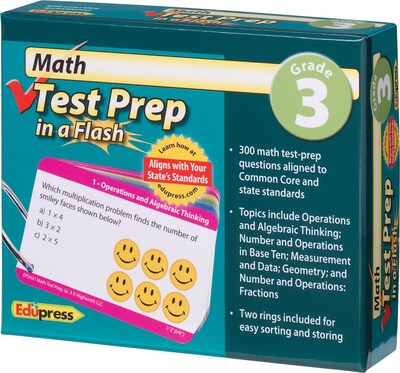 Math Test Prep in a Flash, Grade 3