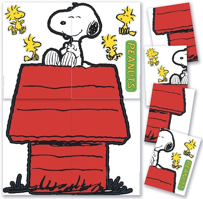 Eureka Peanuts Giant Character Snoopy and Dog House Bulletin Board Set, 4 pieces (EU-847611) | Quill