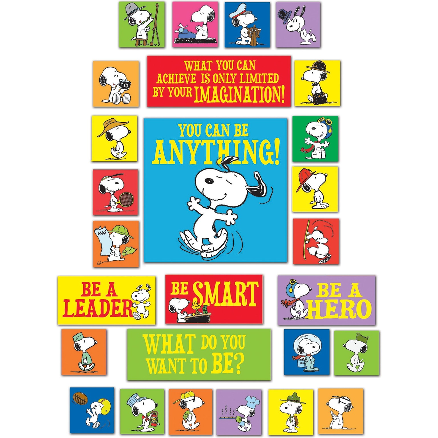 Eureka Peanuts You Can Be Anything Bulletin Board Set, 33 pieces (EU-847683)