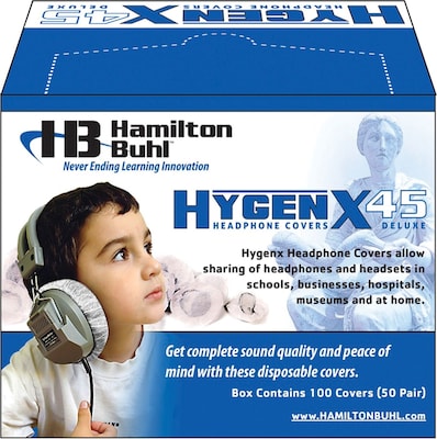 HamiltonBuhl HygenX Sanitary Ear Cushion Covers for Headphones & Headsets