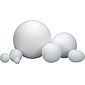 Hygloss Styrofoam Balls and Eggs, White, 12/Pack (HYG51104)