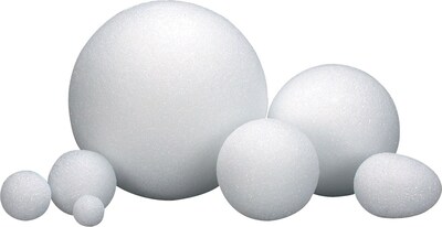 Hygloss® Styrofoam Balls and Eggs, 1 1/2, 12/Pack, 2/Bd