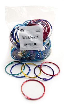 Hygloss® Metallic Book Rings, Assorted, 36/PK, 2 PK/BD