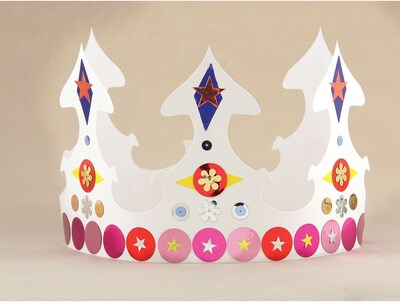 Hygloss Bright White Tag Crowns, Pack of 24 (HYG65243)