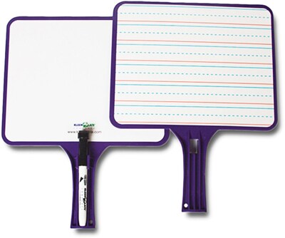 KleenSlate Rectangular Hand Held Whiteboards , Double-sided, Blank/Handwriting, 2/Pk