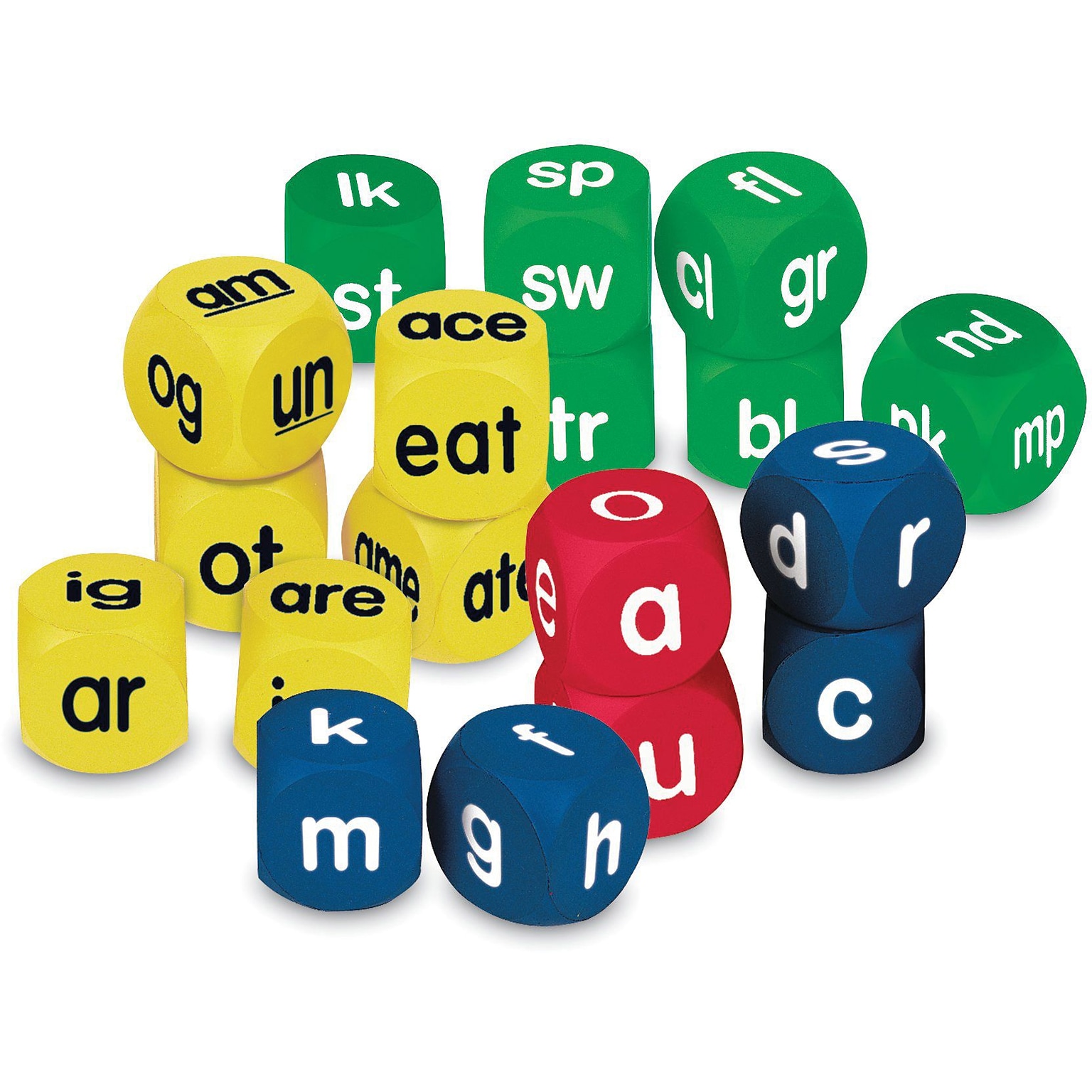 Phonics Cubes Class Set, 3 Sets of 6 Cubes