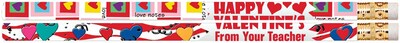 Musgrave Happy Valentine’s From Your Teacher Motivational Pencils, Pack of 12 (MUS2518D)