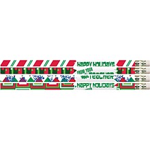 Musgrave Happy Holidays From Your Teacher Motivational Pencils, Pack of 12 (MUS2519D)