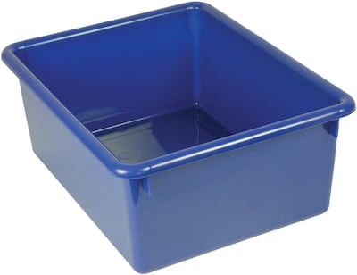 Romanoff Stowaway Letter Box 13.5H x 10.75W Plastic Bin - No Lid, Blue (ROM16104)