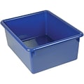 Romanoff Stowaway Letter Box 13.5H x 10.75W Plastic Bin - No Lid, Blue (ROM16104)