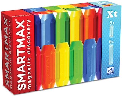 Smart Toys And Games SmartMax Magnetic Discovery Blocks & Construction, Assorted Colors, 12 Piece Set (SMX105)