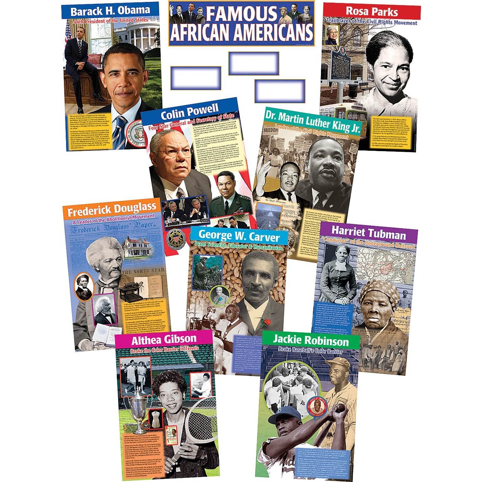 Famous African Americans Bulletin Board 12x18 Gr K and up