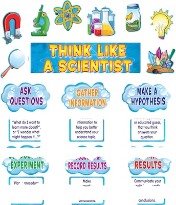 Think Like a Scientist Mini Bulletin Board 21x6 Gr K & up