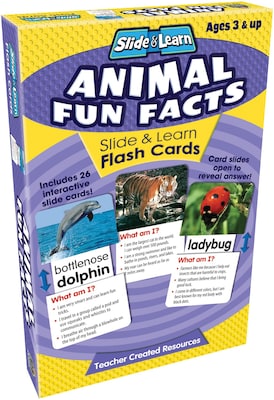 Slide & Learn Flash Cards Animal Fun Facts, 13 cards