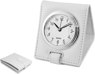Natico Faux Leather Folding Alarm Clocks