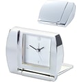Natico Designer Series Folding Alarm Clock, Silver
