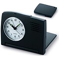 Natico Folding Travel Alarm Clock, Black