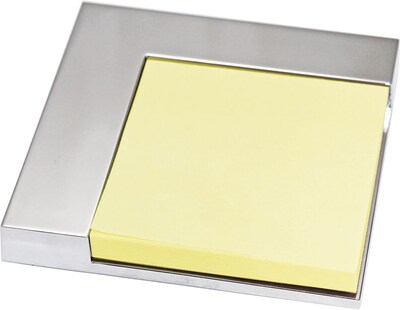 Natico L Shape Desk Sticky Note Holder, Silver