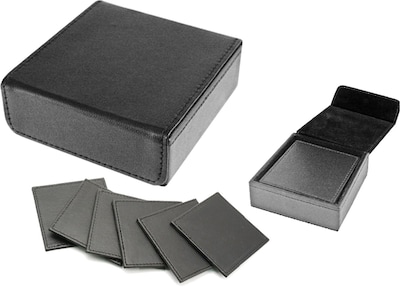 Natico Black Coaster Set, 6 Piece