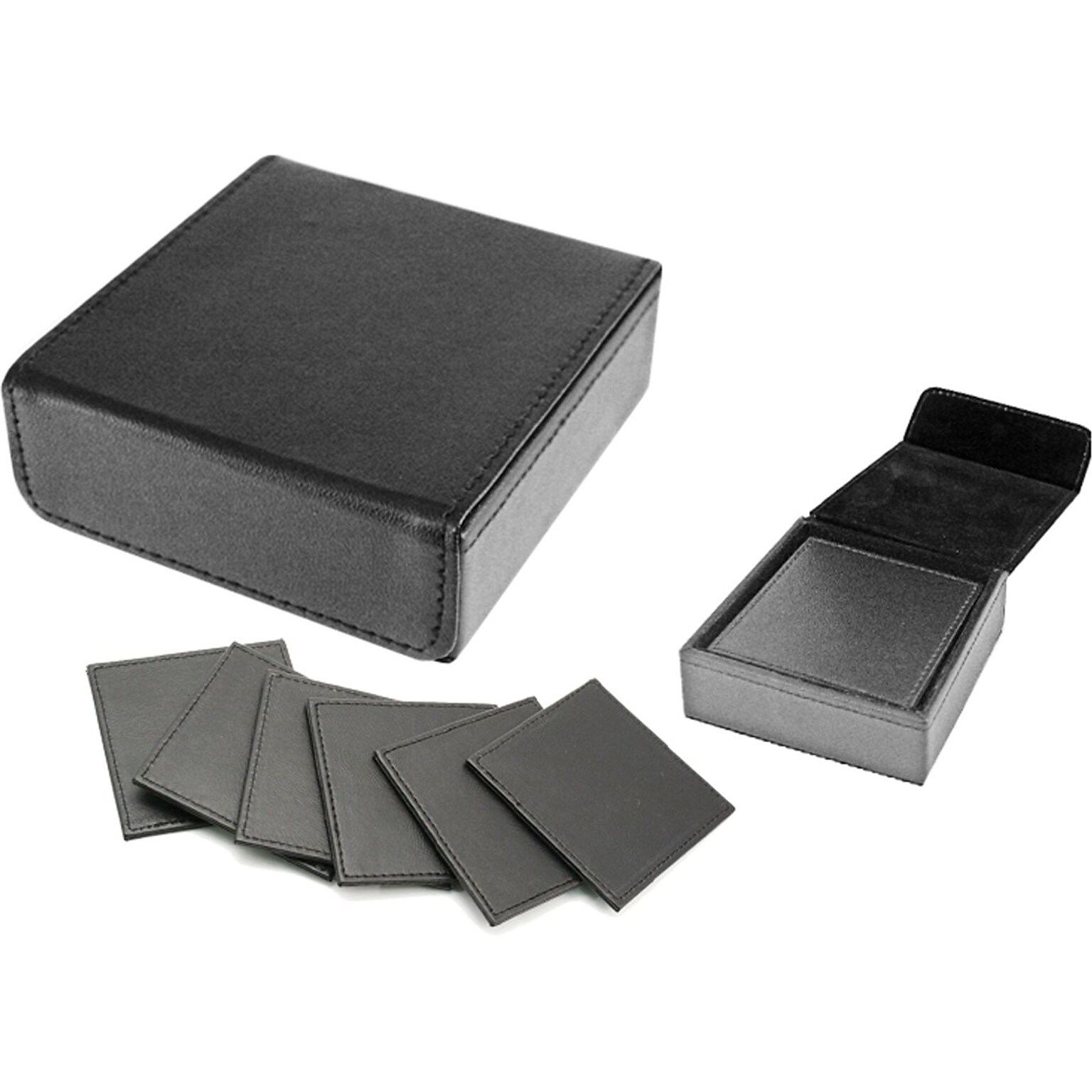 Natico Black Coaster Set, 6 Piece