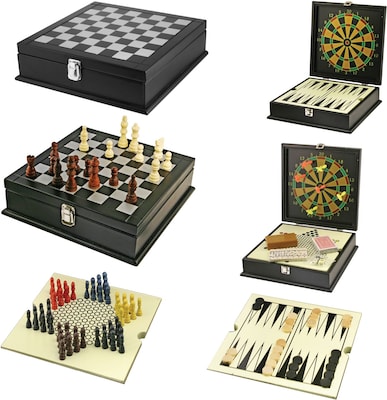 Natico 8 in 1 Game in Wooden Box (60-G057)