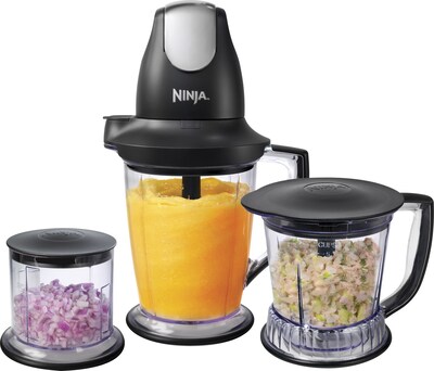 Ninja Master Prep Pro 450 Watts, 3 Settings, Black and Stainless Steel (QB1004)