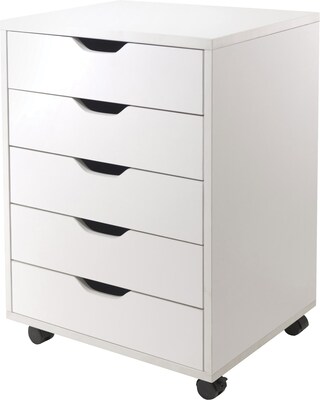 Winsome Halifax 5-Drawer Composite Wood Cabinet, White (10519)