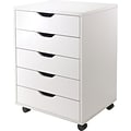 Winsome Halifax 5-Drawer Composite Wood Cabinet, White (10519)