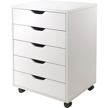 Winsome Halifax 5-Drawer Composite Wood Cabinet, White (10519)