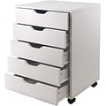 Winsome Halifax 5-Drawer Composite Wood Cabinet, White (10519)