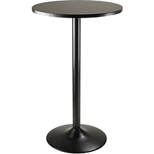 Winsome 39.76 x 23.66 x 23.66 MDF Round Pub Table, Black