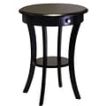 Winsome Sasha 27 x 20 x 20 Wood Round Accent Table, Black