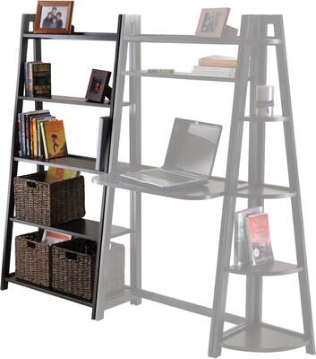 Winsome Solid/Composite Wood 5-Tier A-Frame Shelf, Black